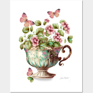 Floral Teacup Collection B Posters and Art